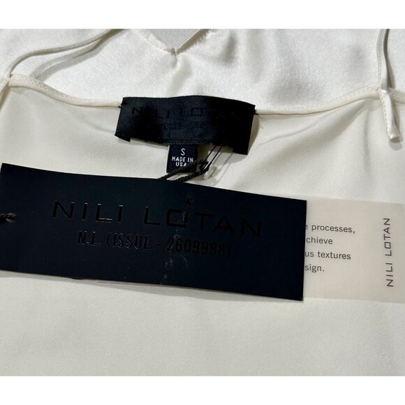 NILI LOTAN Desiree Cami Top in Ivory Small New Womens Sleeveless Tank - Picture 9 of 14